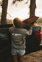 Load image into Gallery viewer, Sun Wave Outline Grey Crewneck

