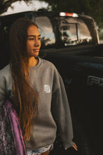 Load image into Gallery viewer, Sun Wave Outline Grey Crewneck

