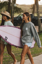 Load image into Gallery viewer, Sun Wave Outline Grey Crewneck
