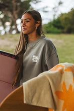 Load image into Gallery viewer, Sun Wave Outline Grey Crewneck
