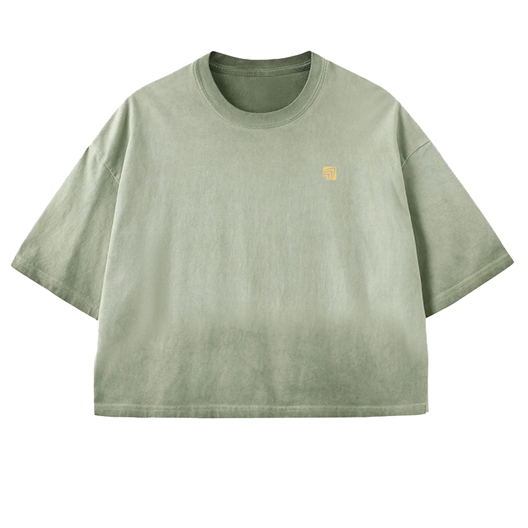 Sun Wave Outline Crop Tshirt